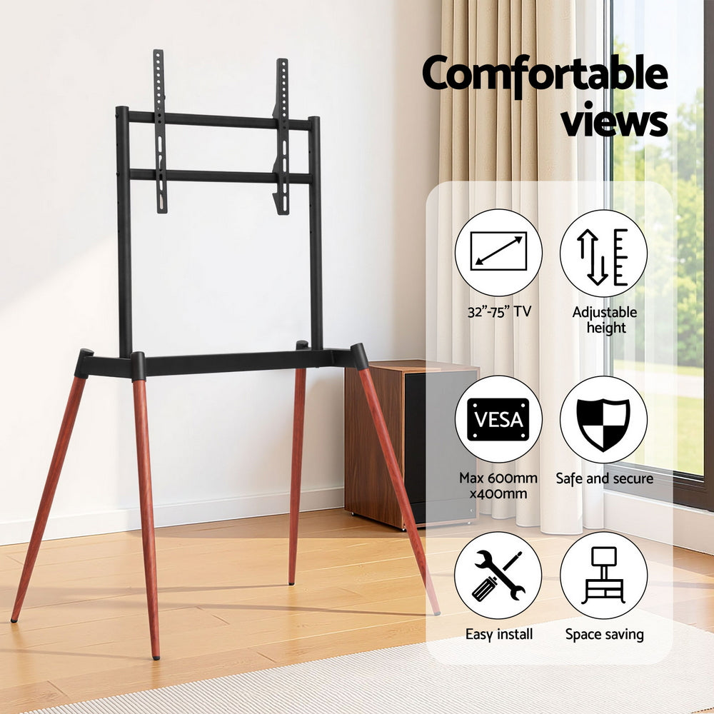 Artiss TV Stand 32-75 inch LED LCD Screen Wooden Floor Easel Height Adjustable Awezingly