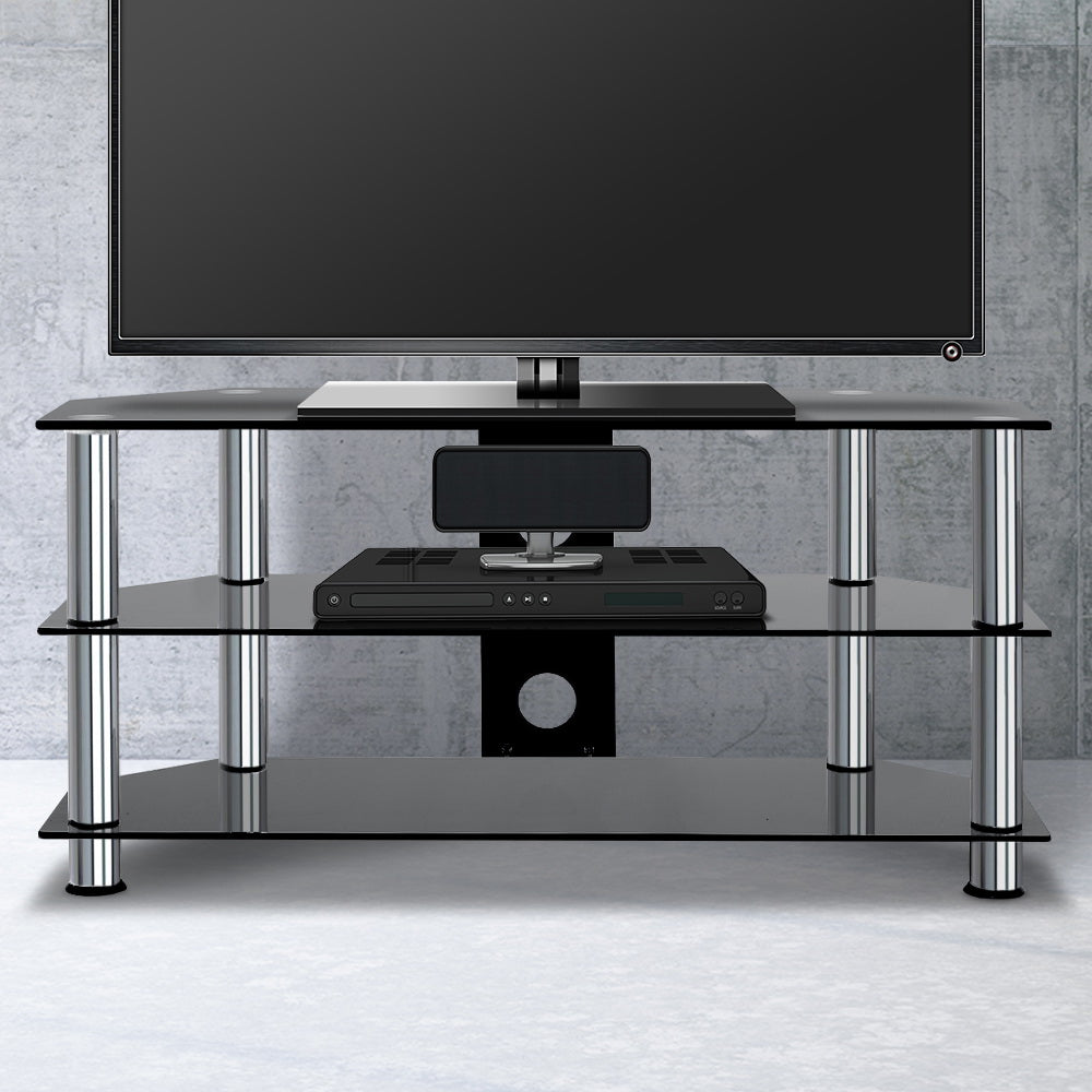 Artiss TV Stand Entertainment Unit Media Cabinet Temptered Glass 3 Tiers Artiss