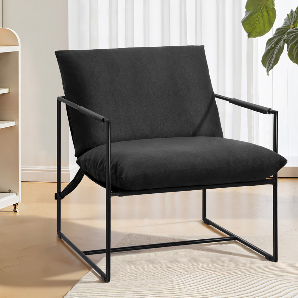 Artiss Armchair Lounge Chair Sling Black Artiss