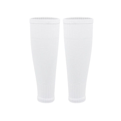 4 Pairs Leg Sleeves for Soccer, Shin Guard Sleeves Accompany Grip Socks, Youth Adults (Red+white)