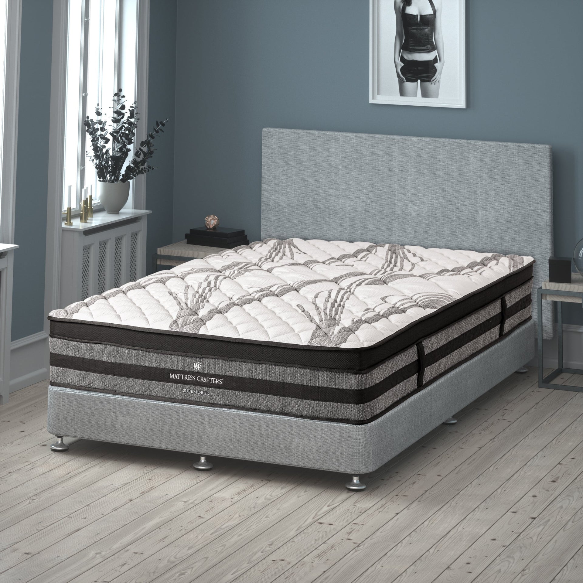 2.2 Superior King Single Mattress 7 Zone Pocket Spring Memory Foam Does Not Apply