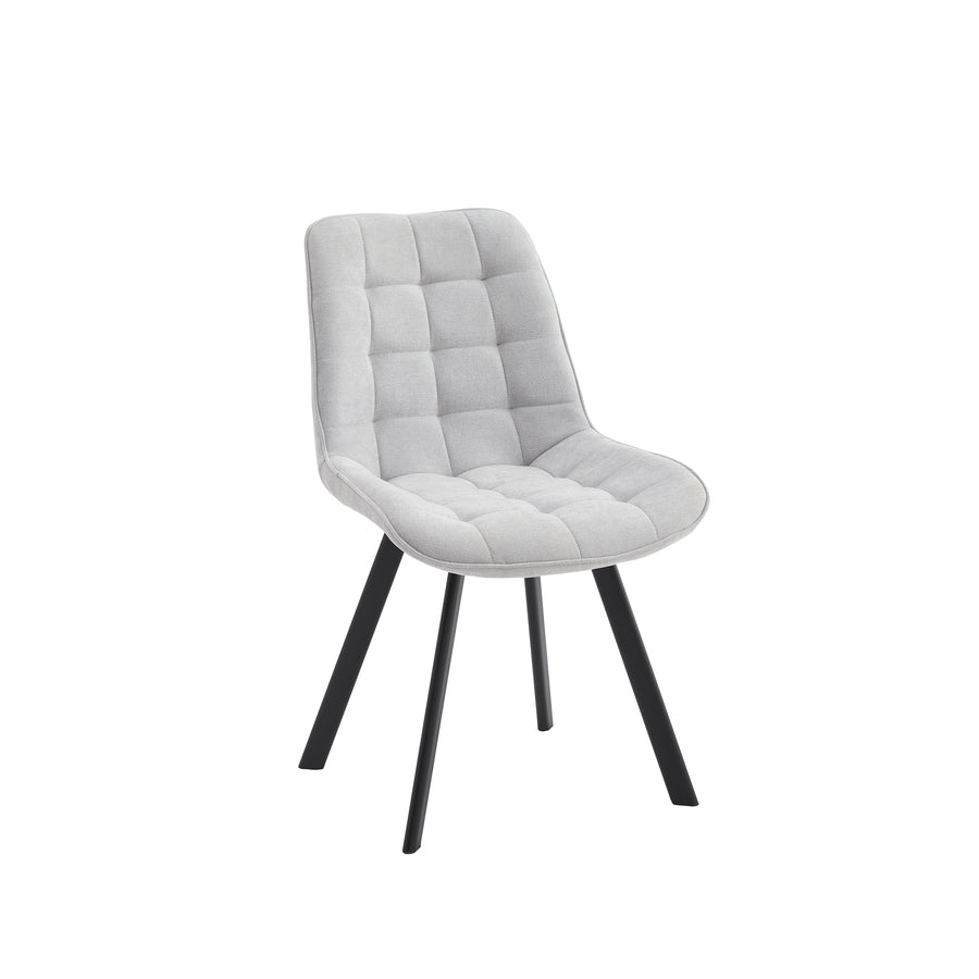 4PCS Neo Softy Light Grey Fabric Dining Chairs Does Not Apply