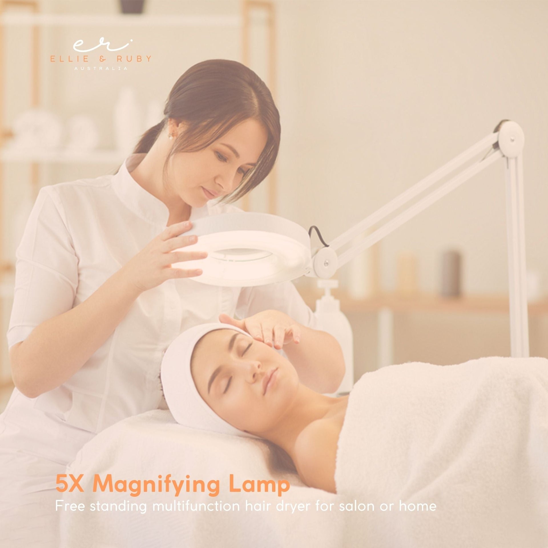 5x Magnifying Lamp Fluorescent Salon Light Glass Beauty Floor Stand Magnifier Does Not Apply