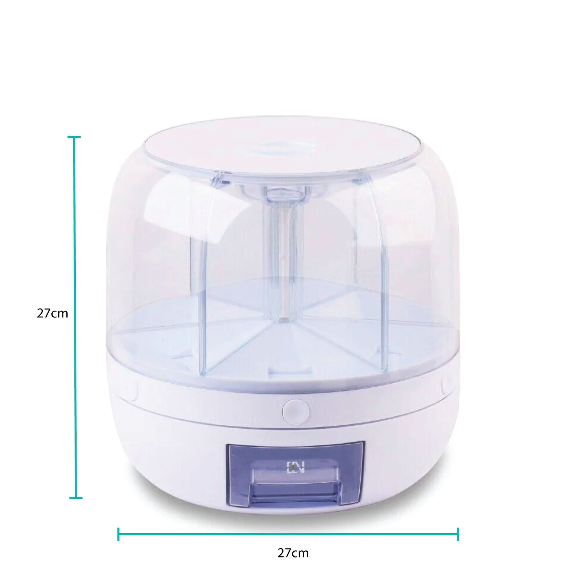 6 Grid Rotating Food Grain Dispenser 7.2L - Large Compartment Storage Container Does not apply