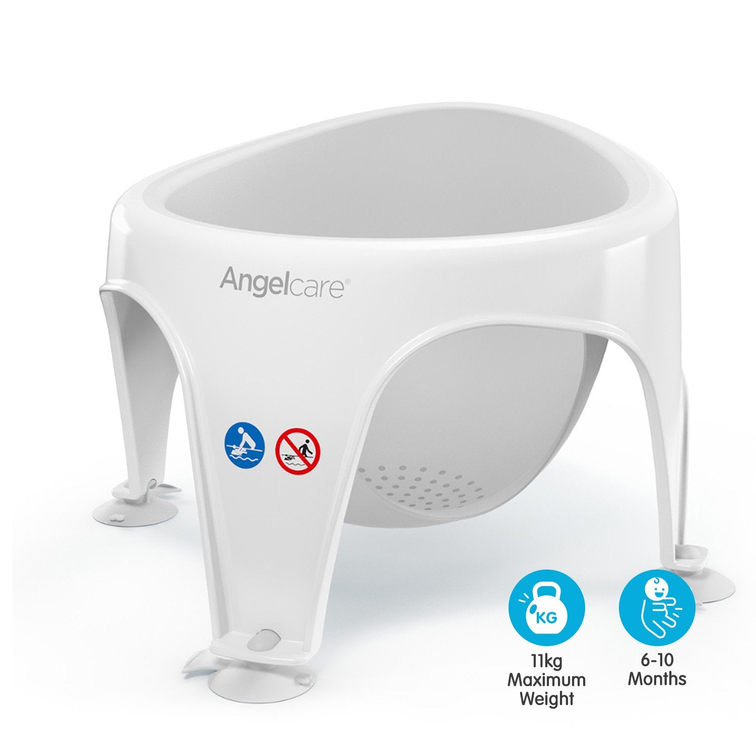 Angelcare Ac588 Baby Bath Soft Touch Ring Seat - Grey Does Not Apply