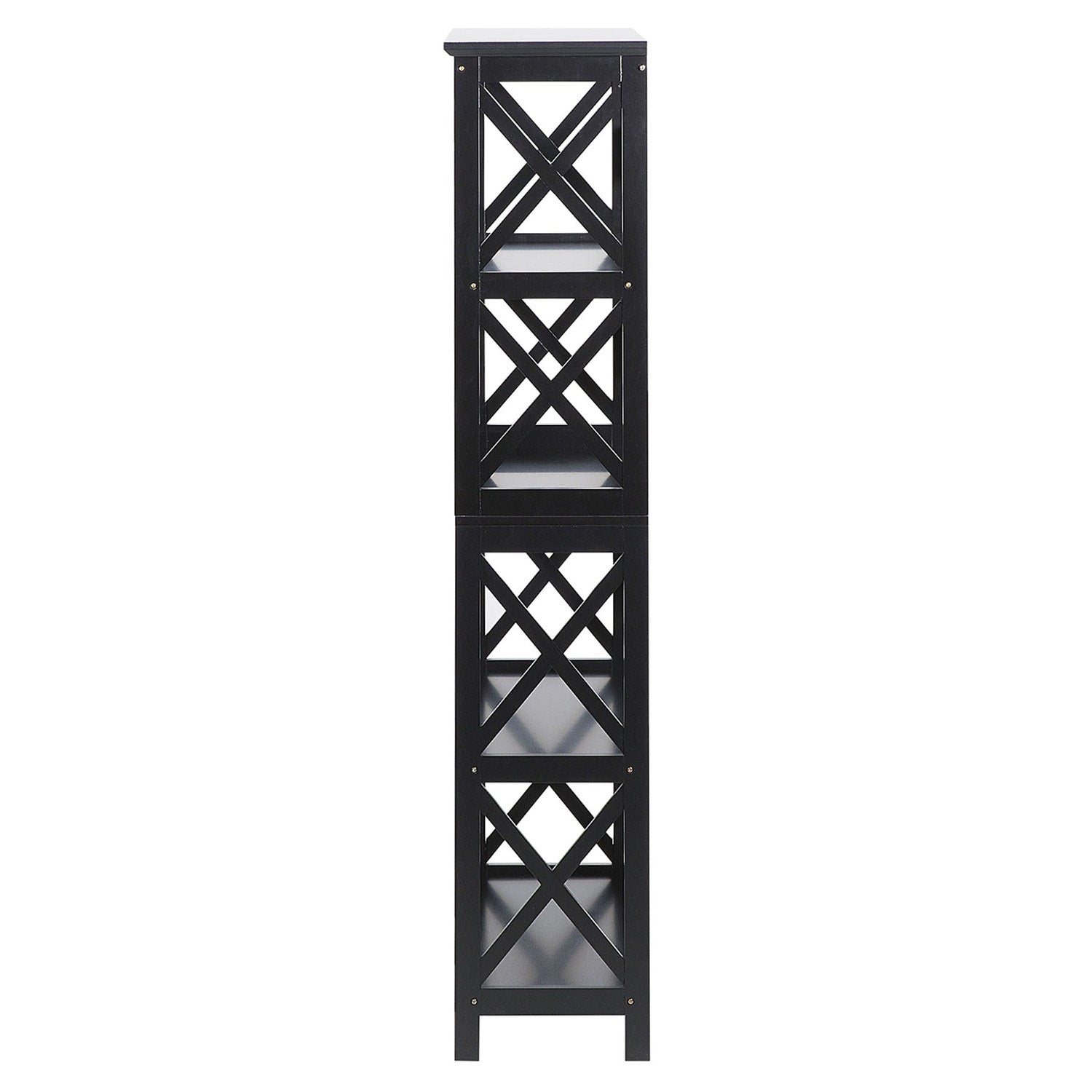 Sarantino Daphne 5-tier Cross Panel Bookshelf Awezingly