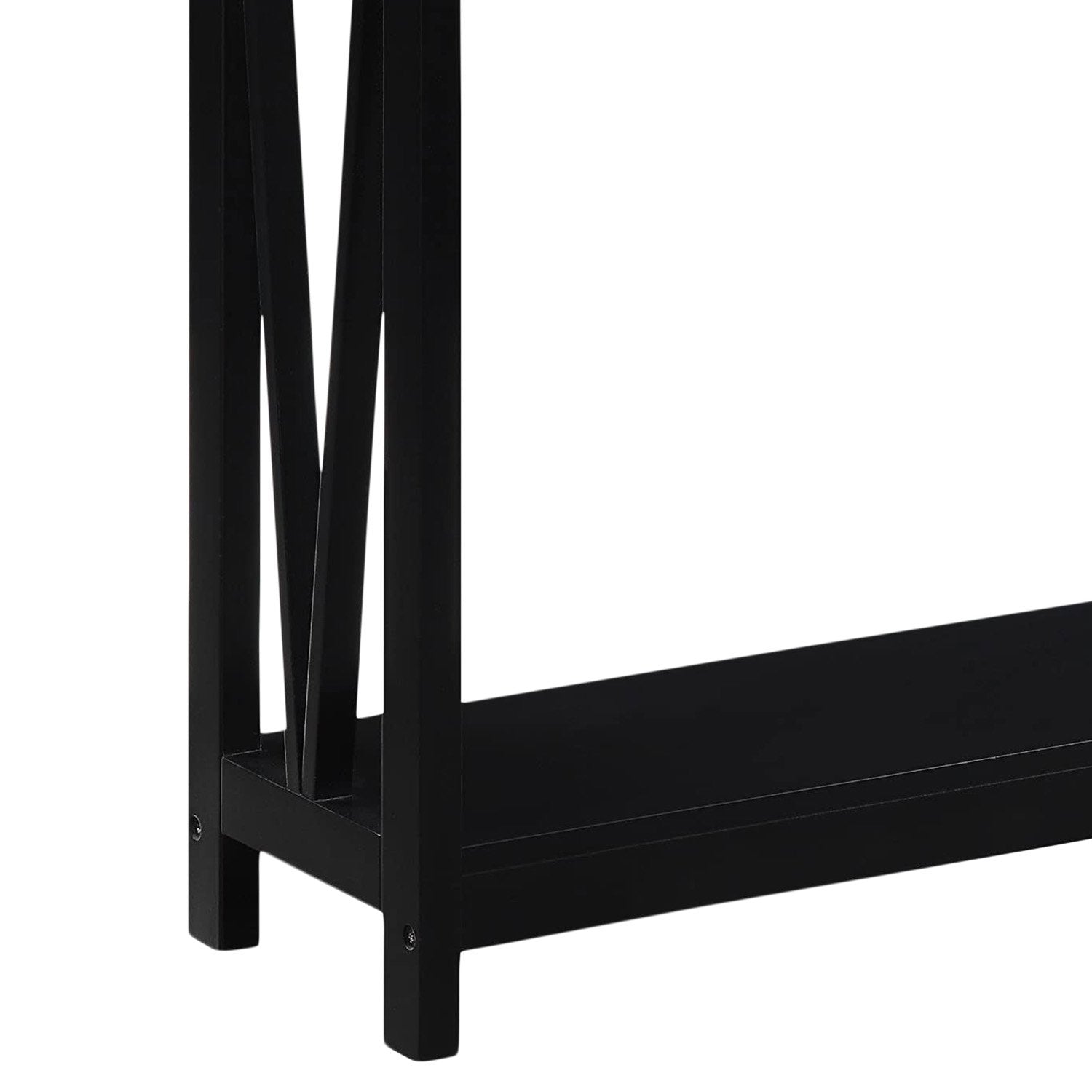 Sarantino Cielo 2-Tier Console Table Dark Walnut Awezingly