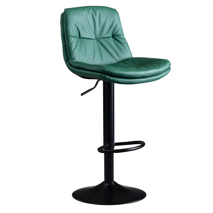 SERENITà Bar Stools Kitchen Bar Stool Leather Barstools Swivel Gas Lift Counter Chairs BS8406 Green Awezingly