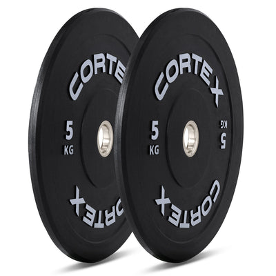 CORTEX Black Series V3 Rubber Olympic Bumper Plate 50mm 5kg (2 Pack)