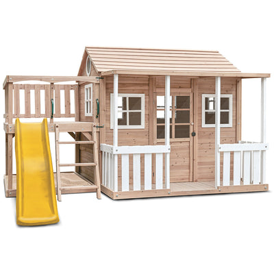 Lifespan Kids Finley Cubby House with 1.8m Slide (Yellow)