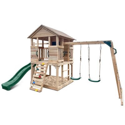 Lifespan Kids Kingston Cubby House with 2.2m Slide (Green)