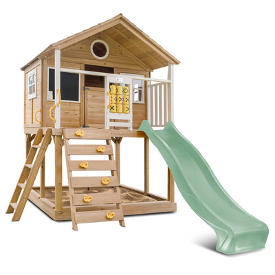 Lifespan Kids Warrigal Cubby House with 2.2m Slide (Pastel Green)