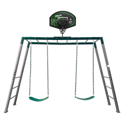 Lifespan Kids Stanley Heavy Duty Monkey Bars with Anchor Kit and Basketball Ring