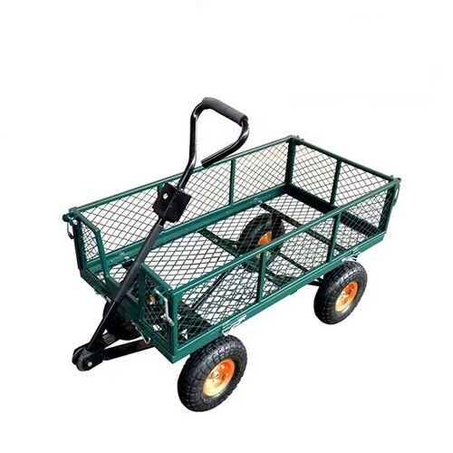 300kg Gardeon Mesh Garden Cart Steel Removable Sides Trolley Wagon ATV Trailer Gardeon