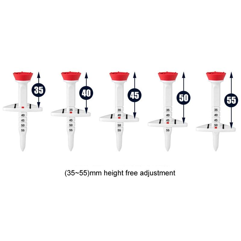 Adjustable Golf Tee Set - 4pcs / Box - 77mm Length - Aiming Assist Does Not Apply
