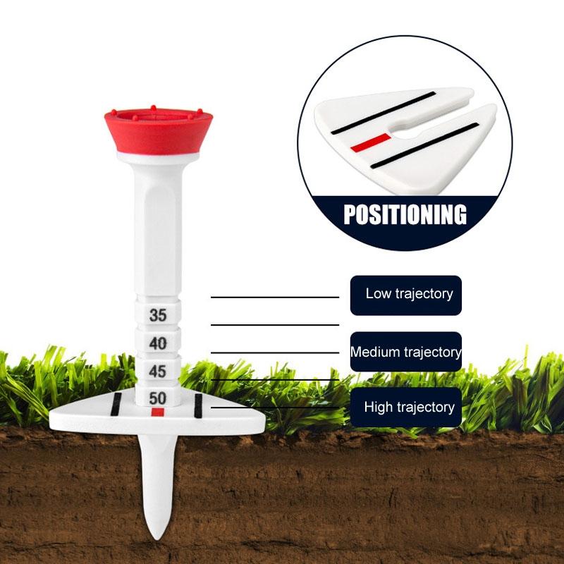 Adjustable Golf Tee Set - 4pcs / Box - 77mm Length - Aiming Assist Does Not Apply