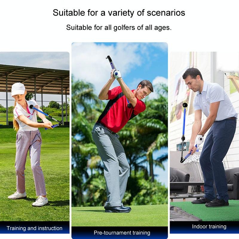 Adjustable Golf Swing Trainer for Beginners - Foldable & Corrective - Black Does Not Apply