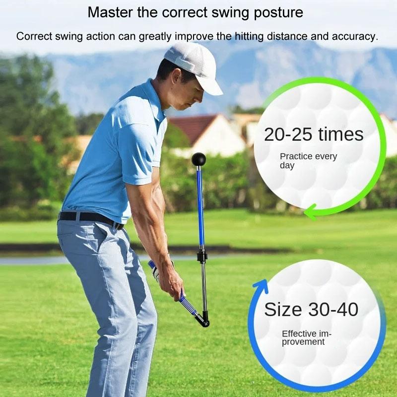 Adjustable Golf Swing Trainer for Beginners - Foldable & Corrective - Black Does Not Apply