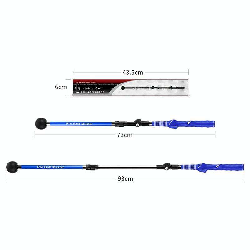 Adjustable Golf Swing Trainer for Beginners - Foldable & Corrective - Blue Does Not Apply