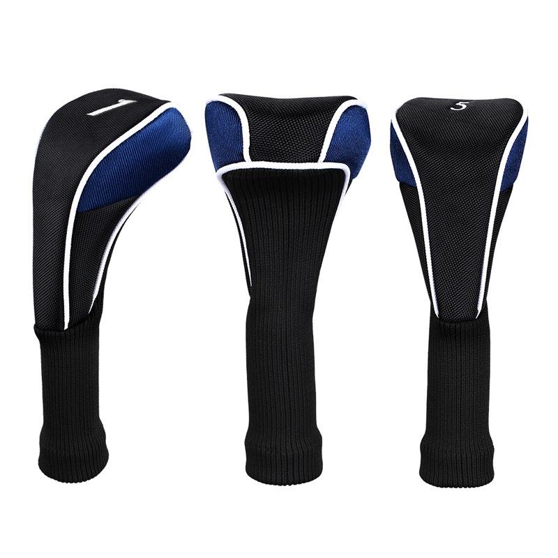 3-in-1 Golf Club Cover Set - No.1 No.3 No.5 - Black Does Not Apply