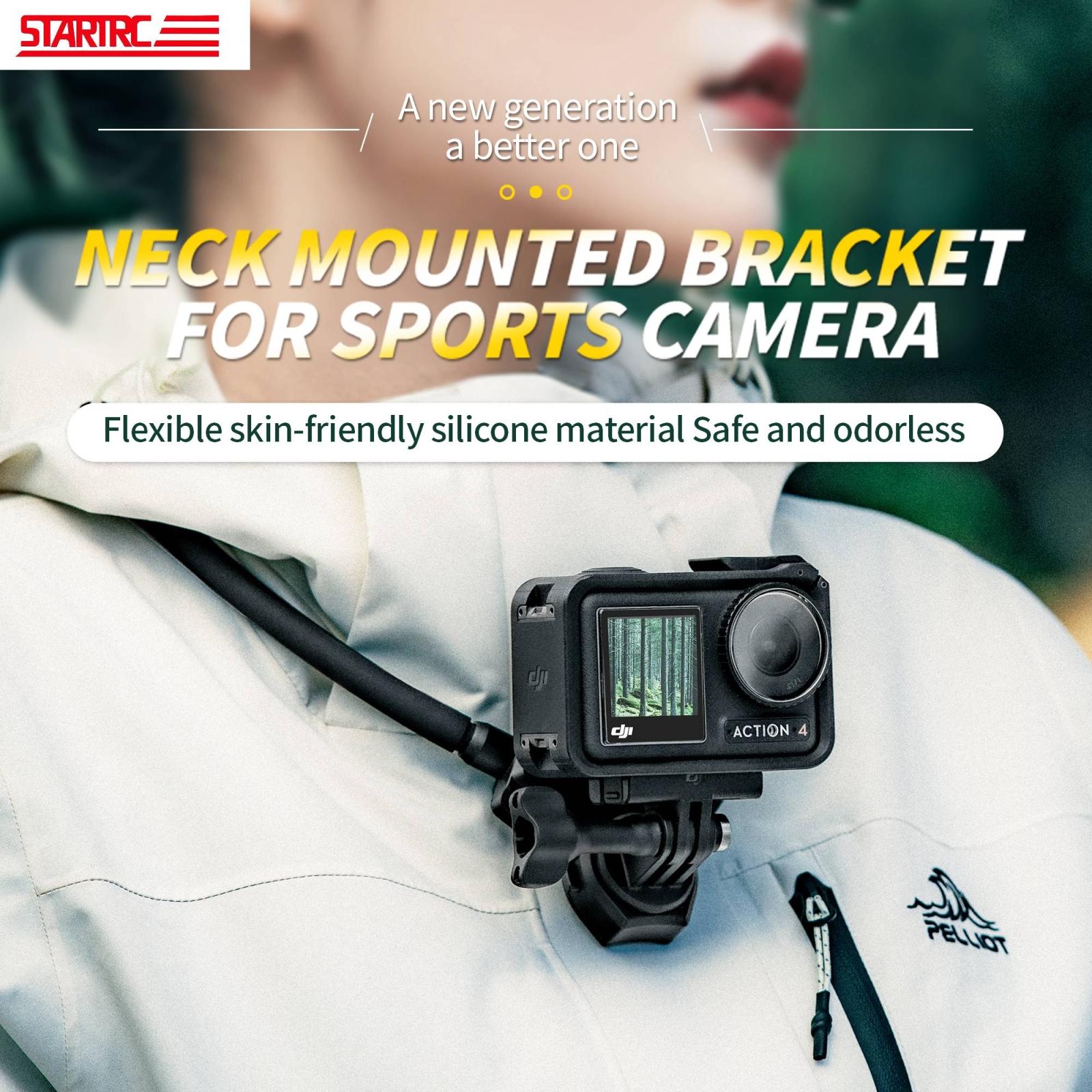 Adjustable Neck Vlog Bracket for Dji Gopro Insta360 Action Cameras and Smartphones Does Not Apply