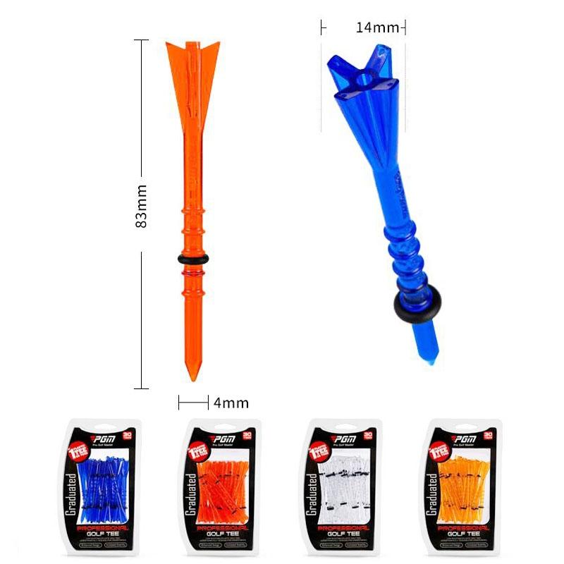 30 Adjustable Golf Tees with 83mm Height Limit - Set of 30 - Blue Does Not Apply
