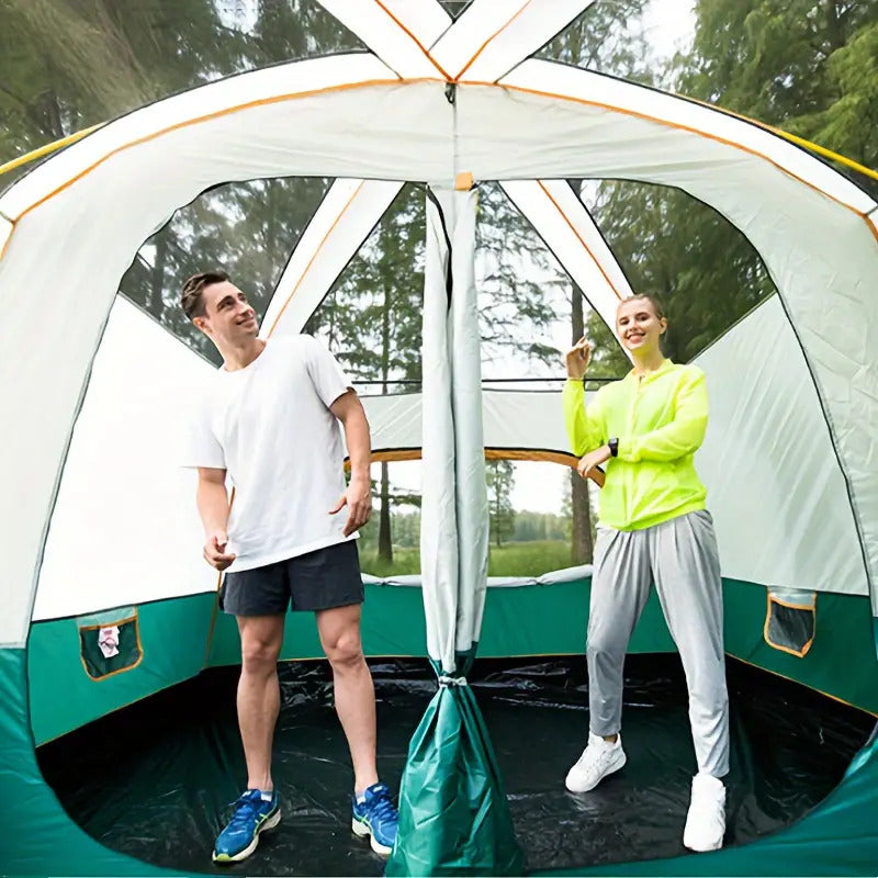 Tasman 3-5 Person Tent Camping Hiking Festival Pop Up Sleeping - Green Awezingly