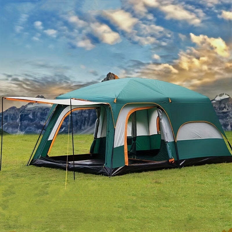 Tasman 3-5 Person Tent Camping Hiking Festival Pop Up Sleeping - Green Awezingly