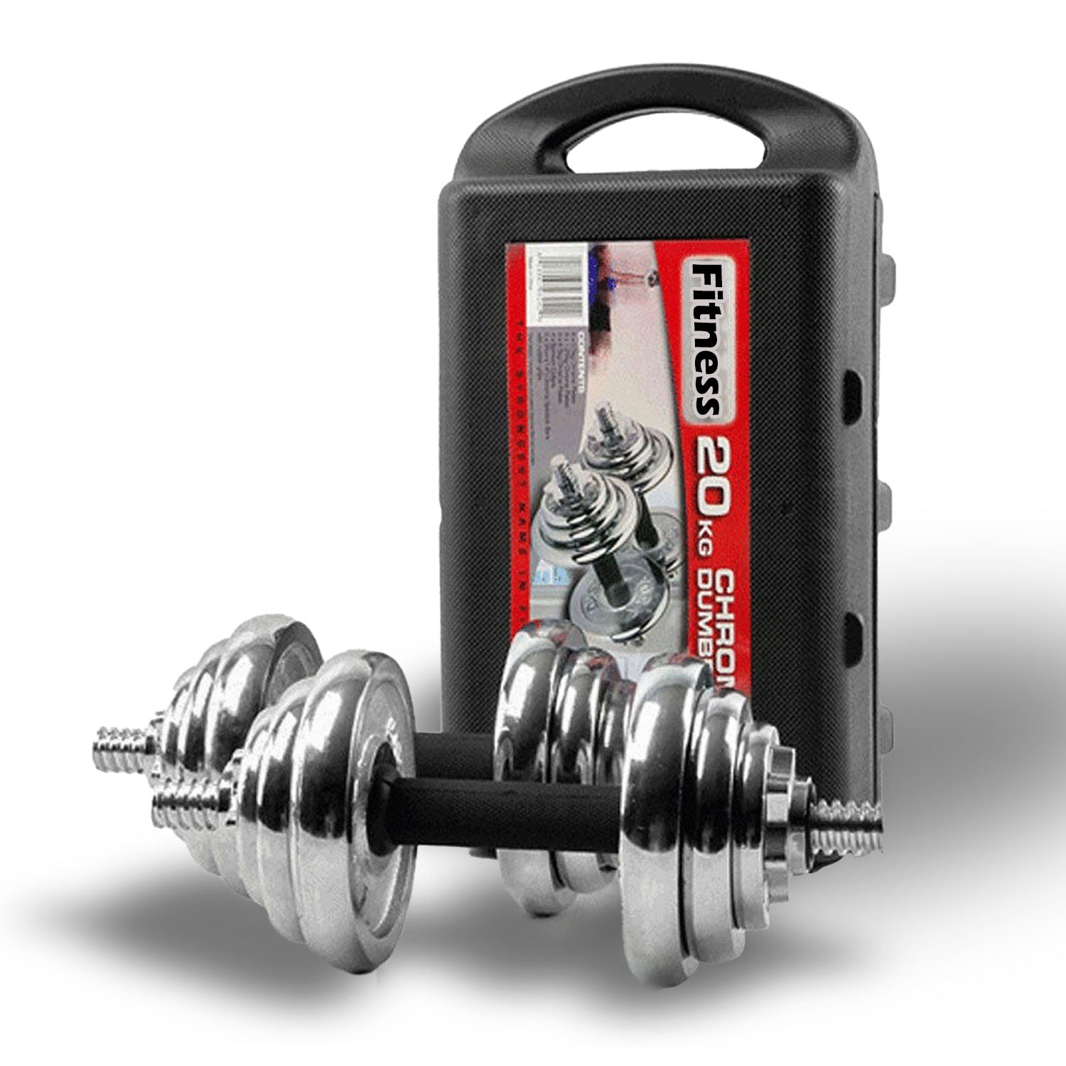 20KG Chrome Dumbbell Set Weight Dumbbells Home Gym Training Fitness BarBell Case Does Not Apply