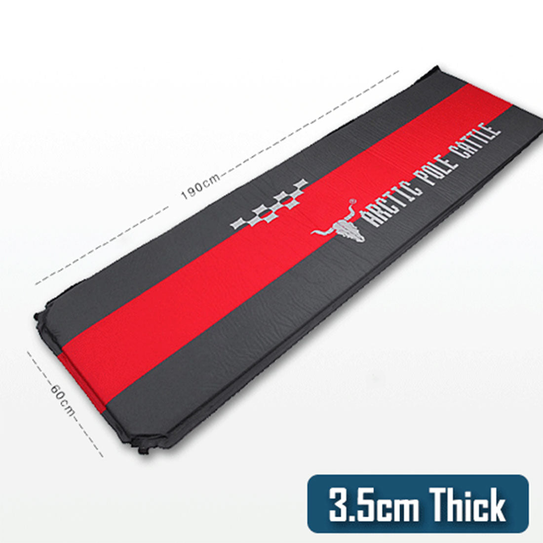 2 x 5cm Thick Self Inflating Mattress Sleeping Mat Air Bed Camping Camp Hiking Joinable Red Does Not Apply