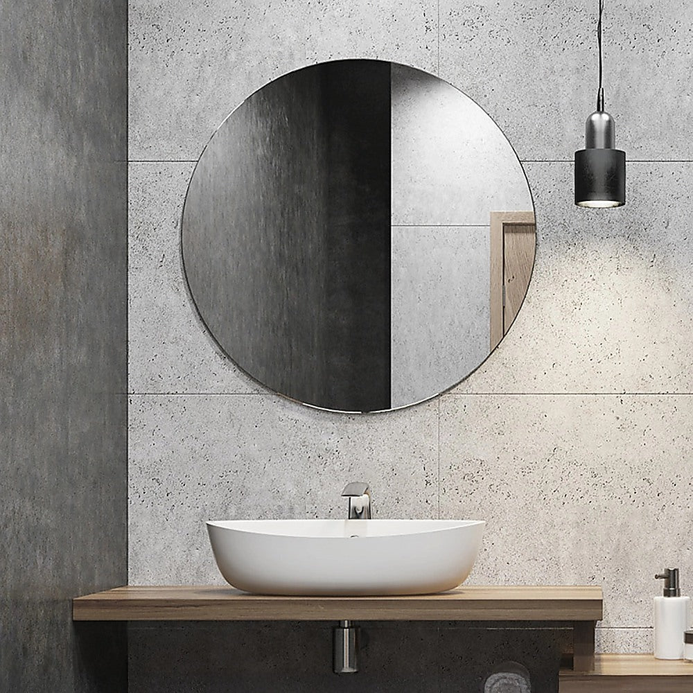 80cm Round Wall Mirror Bathroom Makeup Mirror by Della Francesca Della Francesca