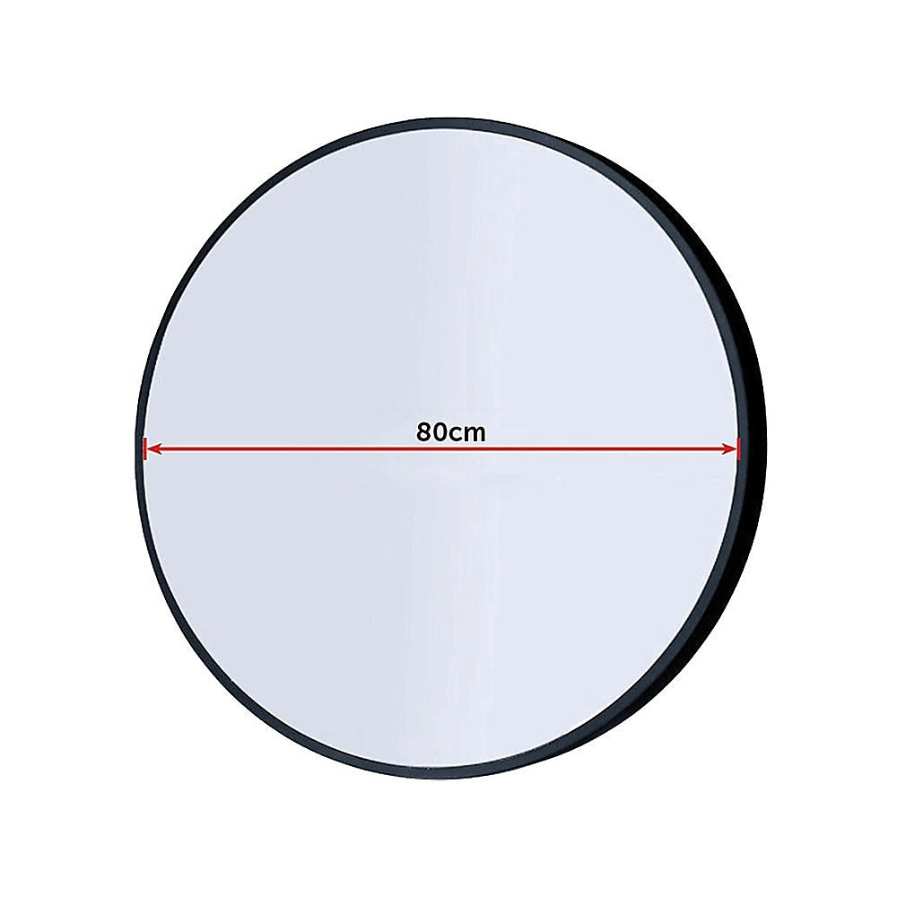 80cm Round Wall Mirror Bathroom Makeup Mirror by Della Francesca Della Francesca