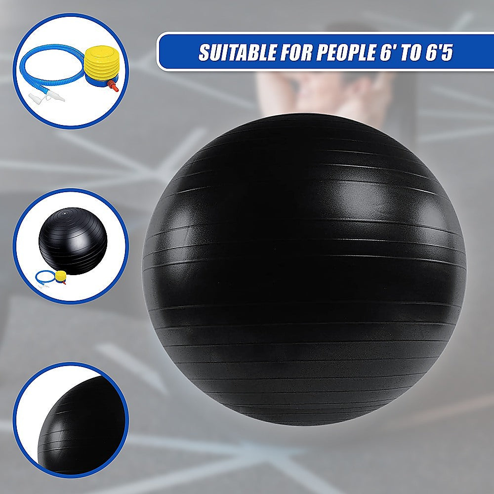 75cm Static Strength Exercise Stability Ball with Pump Does not apply