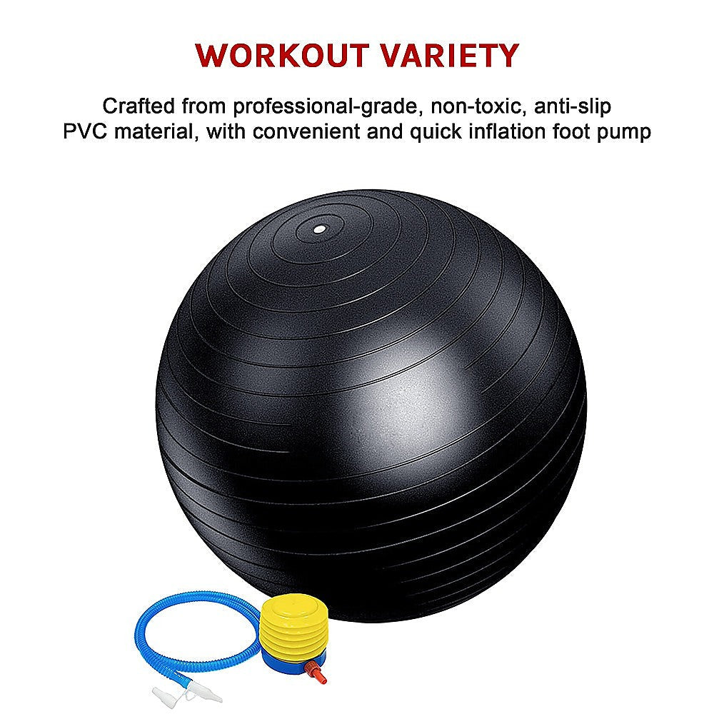 75cm Static Strength Exercise Stability Ball with Pump Does not apply