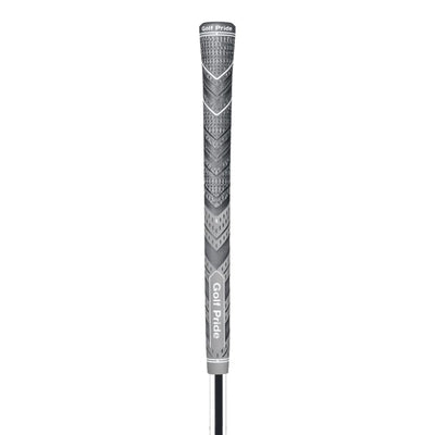 2 Pcs Grey MCC PLUS4 Midsize Golf Grip - Rubber and Cotton Thread Hybrid, 265 mm, 72g, Core 60