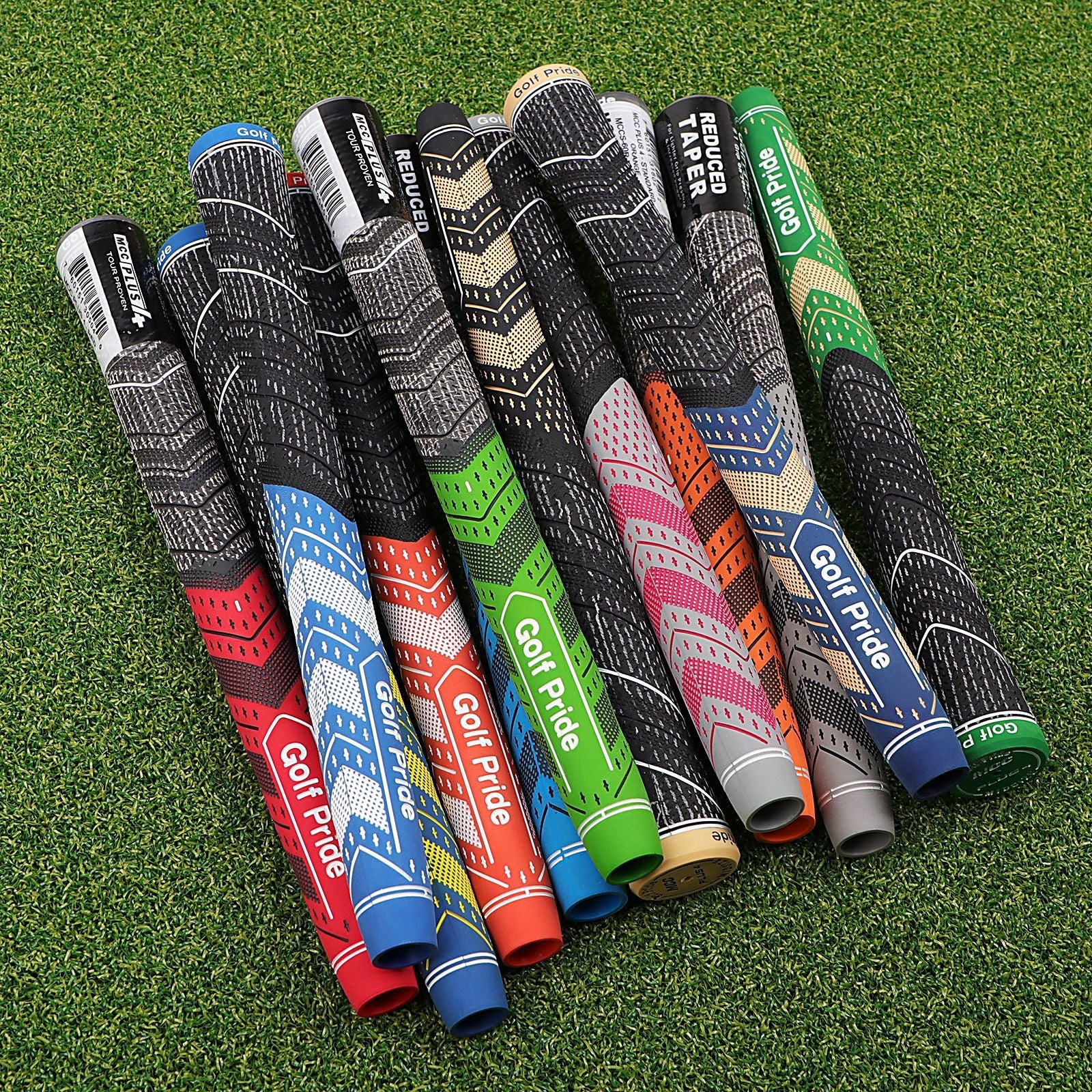 2 Pcs Grey MCC PLUS4 Midsize Golf Grip - Rubber and Cotton Thread Hybrid, 265 mm, 72g, Core 60 Does Not Apply
