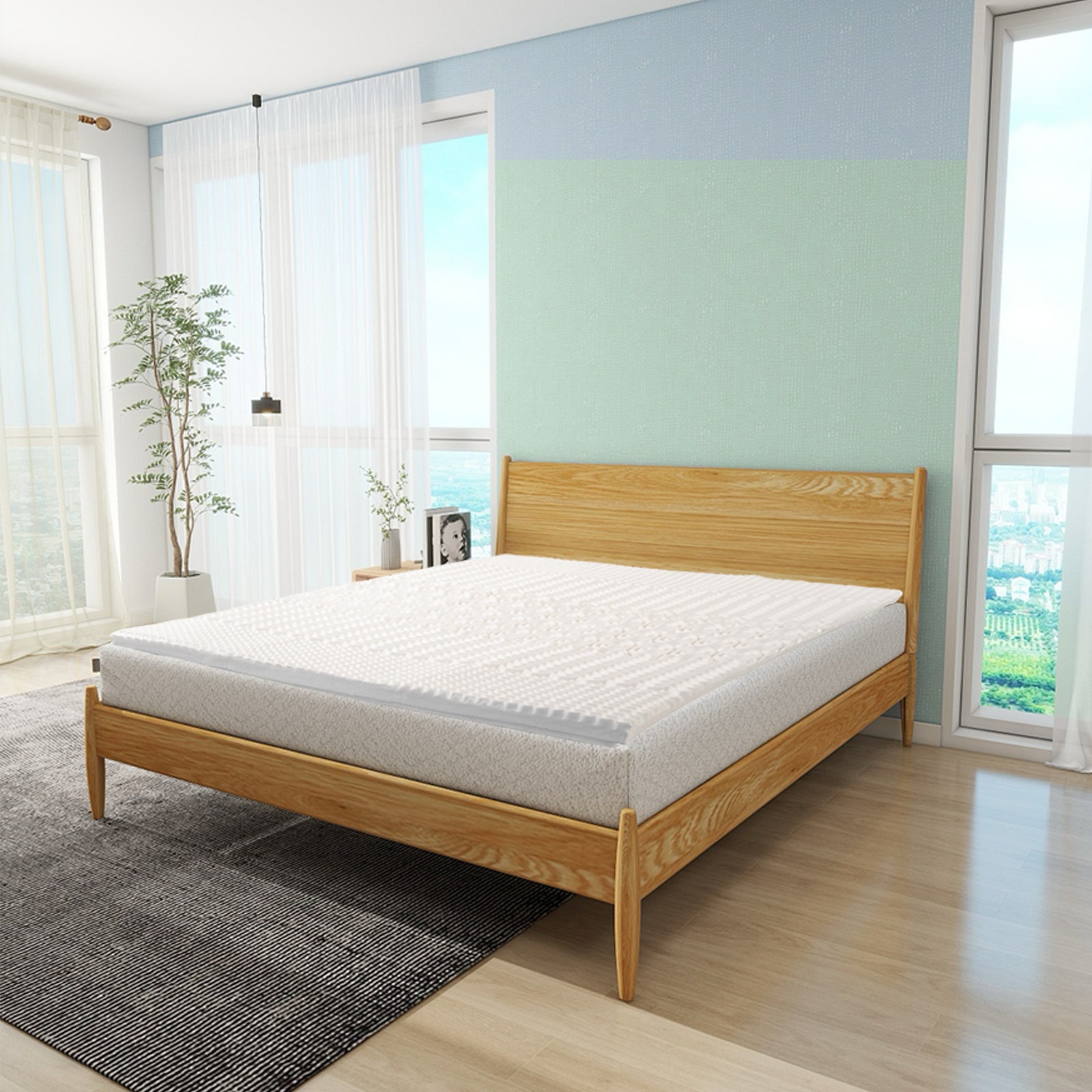 4cm Memory Foam Mattress Topper with Bamboo Cover - King Does Not Apply