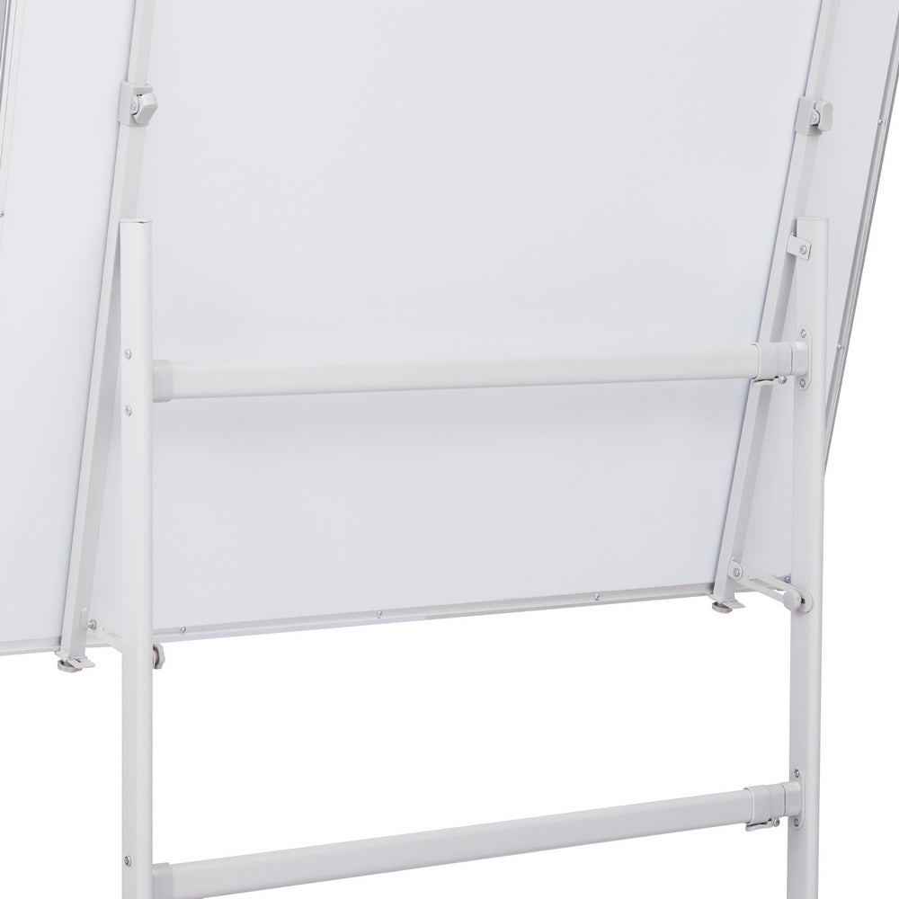 90x120cm Standing Whiteboard with Wheels Magnetic Double-Sided Erase Board Does not apply