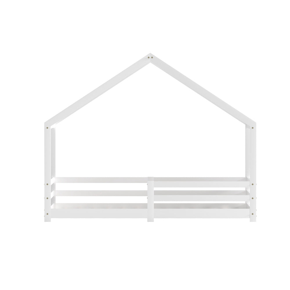 Artiss Bed Frame Wooden Kids Single House Frame White AMOS Artiss
