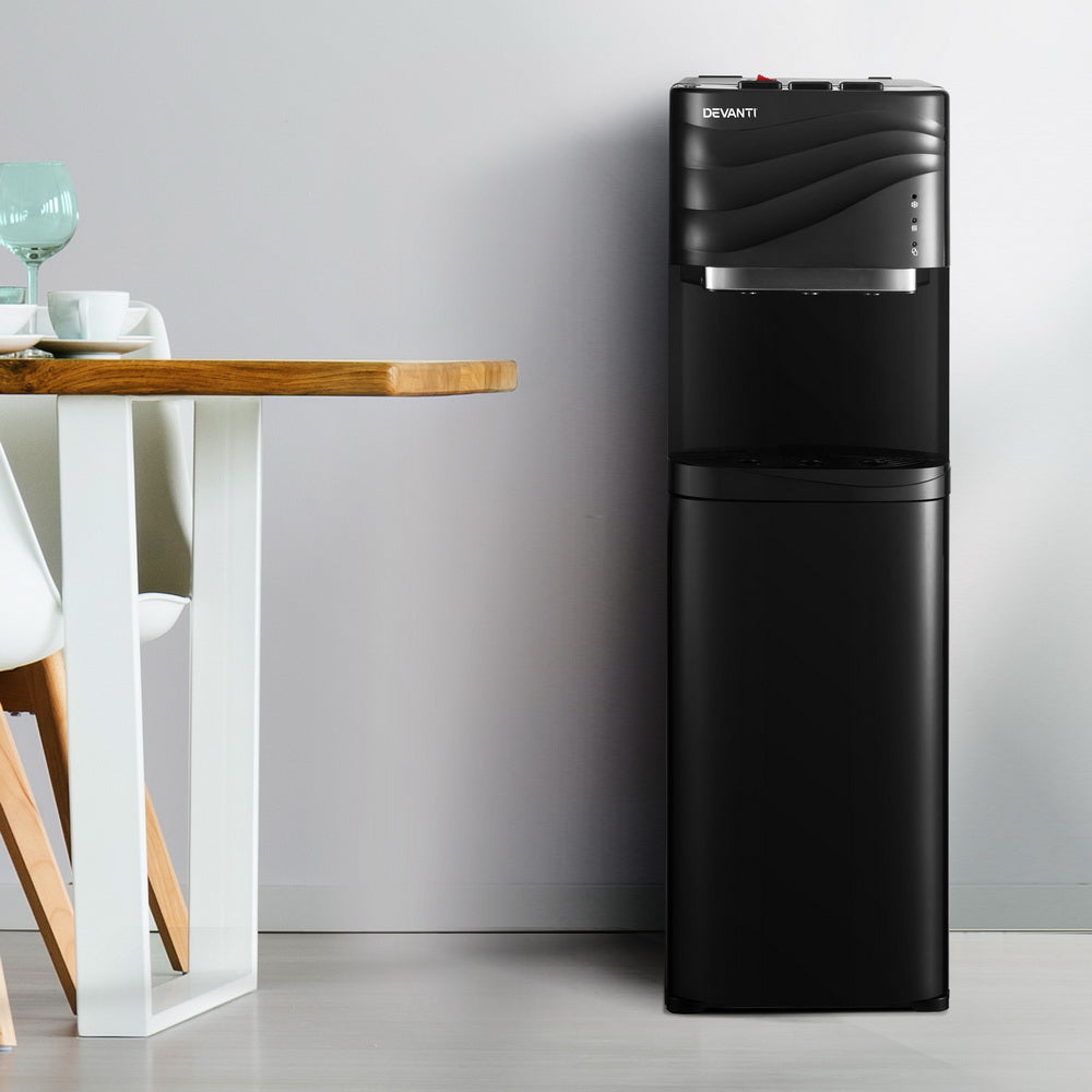 Devanti Water Cooler Dispenser Bottom Load Black Devanti