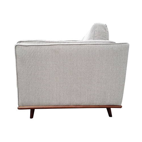 3 Seater Sofa Beige Fabric Modern Lounge Set for Living Room Couch with Wooden Frame Does not apply