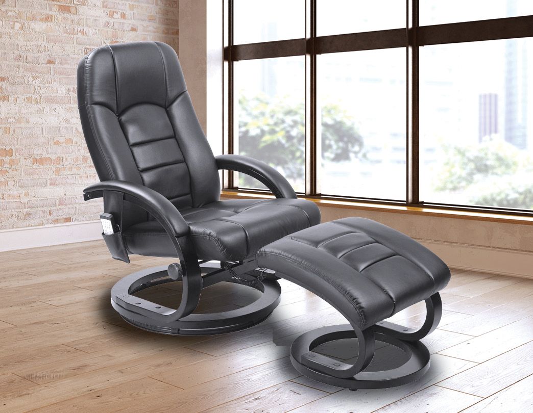 PU Leather Massage Chair Recliner Ottoman Lounge Remote Does not apply