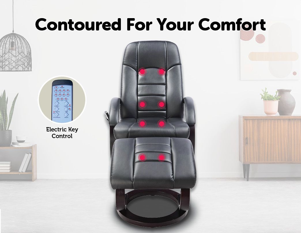 PU Leather Massage Chair Recliner Ottoman Lounge Remote Does not apply