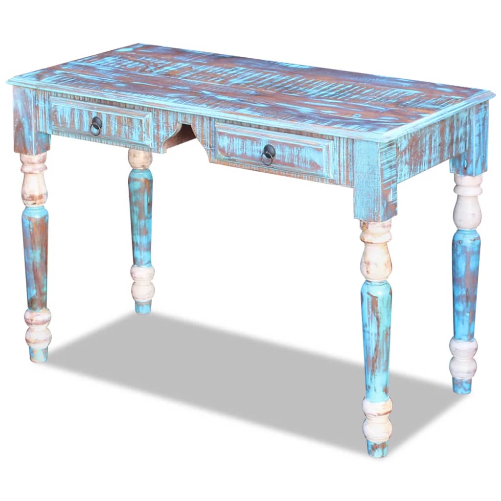 Desk Solid Reclaimed Wood- Blue Does not apply