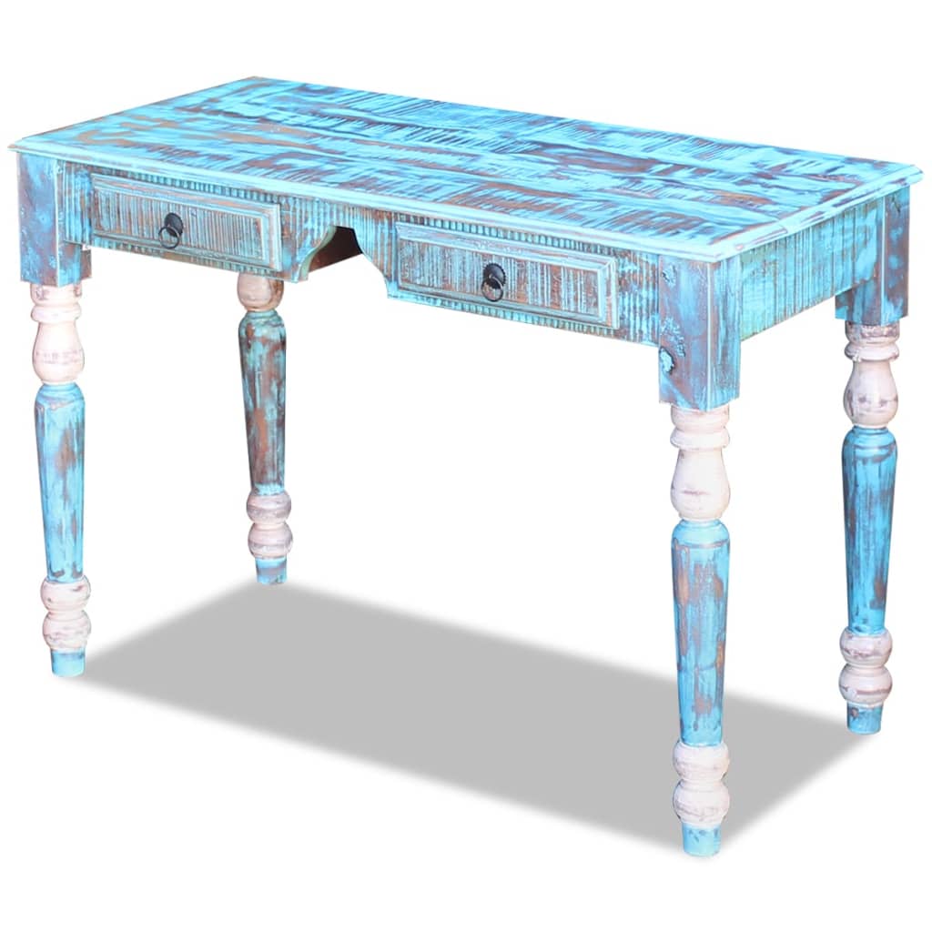 Desk Solid Reclaimed Wood- Blue Does not apply