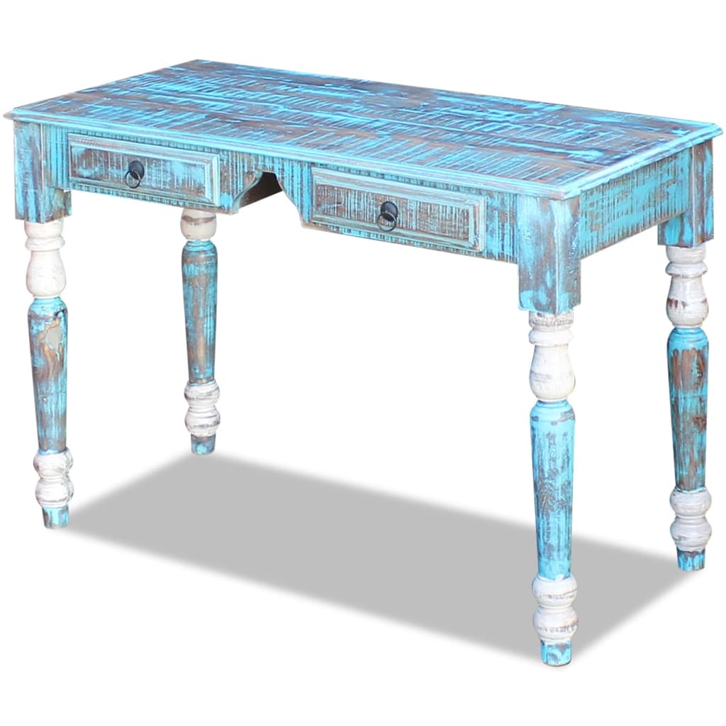 Desk Solid Reclaimed Wood- Blue Does not apply