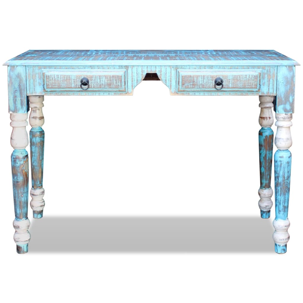 Desk Solid Reclaimed Wood- Blue Does not apply