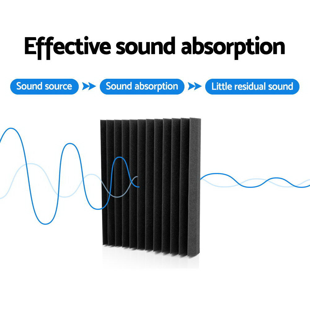 Alpha 20pcs Acoustic Foam Panels Tiles Studio Sound Absorbtion Wedge 30X30CM Alpha