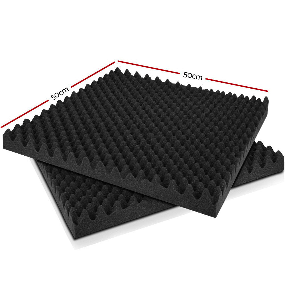 Alpha 20pcs Acoustic Foam Panels Studio Sound Absorption Eggshell 50x50CM Alpha