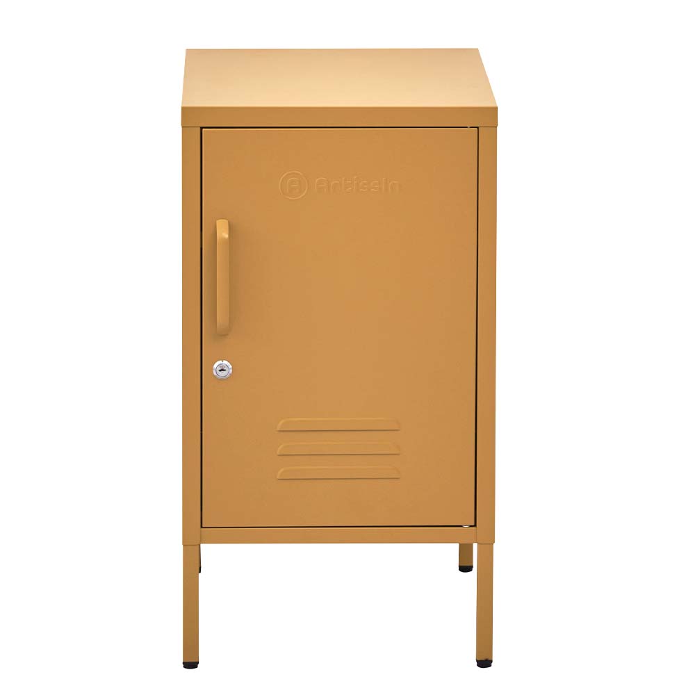 ArtissIn Mini Metal Locker Storage Shelf Organizer Cabinet Bedroom Yellow freeshipping - Awezingly